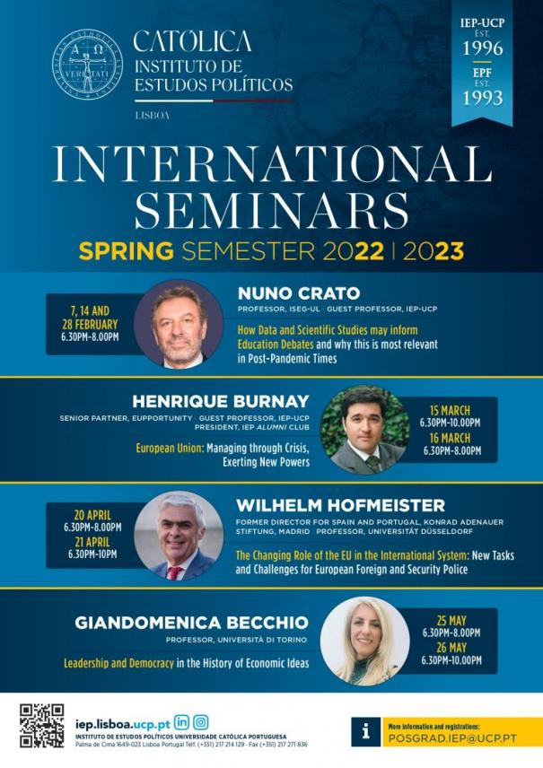 International Seminars IEP Cartaz Primavera 2023
